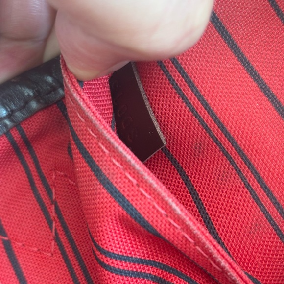 Louis Vuitton Damier Ebene MM Tote with Red Interior - Picture 8 of 14